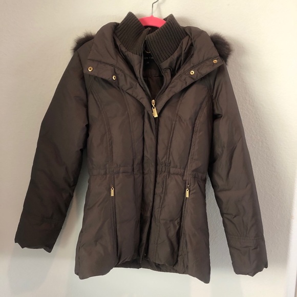 Ellen Tracey fur coat xs brown down - Picture 2 of 8